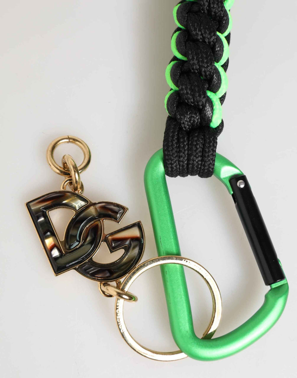 Dolce & Gabbana Polyester Multicolor Tape String DG Logo Keychain Keyring