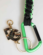 Dolce & Gabbana Polyester Multicolor Tape String DG Logo Keychain Keyring