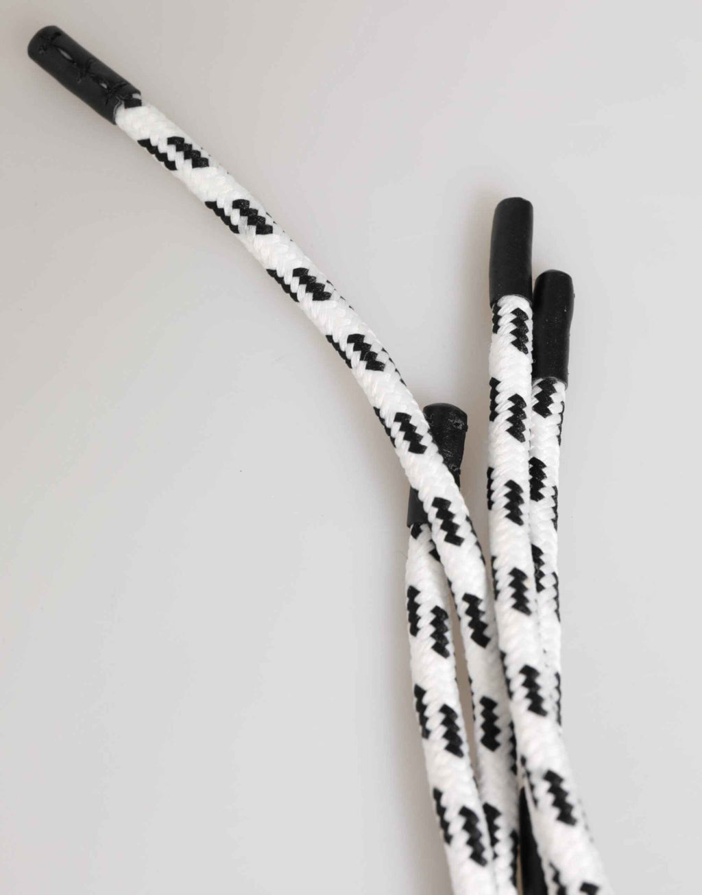 Dolce & Gabbana Black White Polyester Tape String DG Logo Keychain Keyring