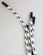 Dolce & Gabbana Black White Polyester Tape String DG Logo Keychain Keyring