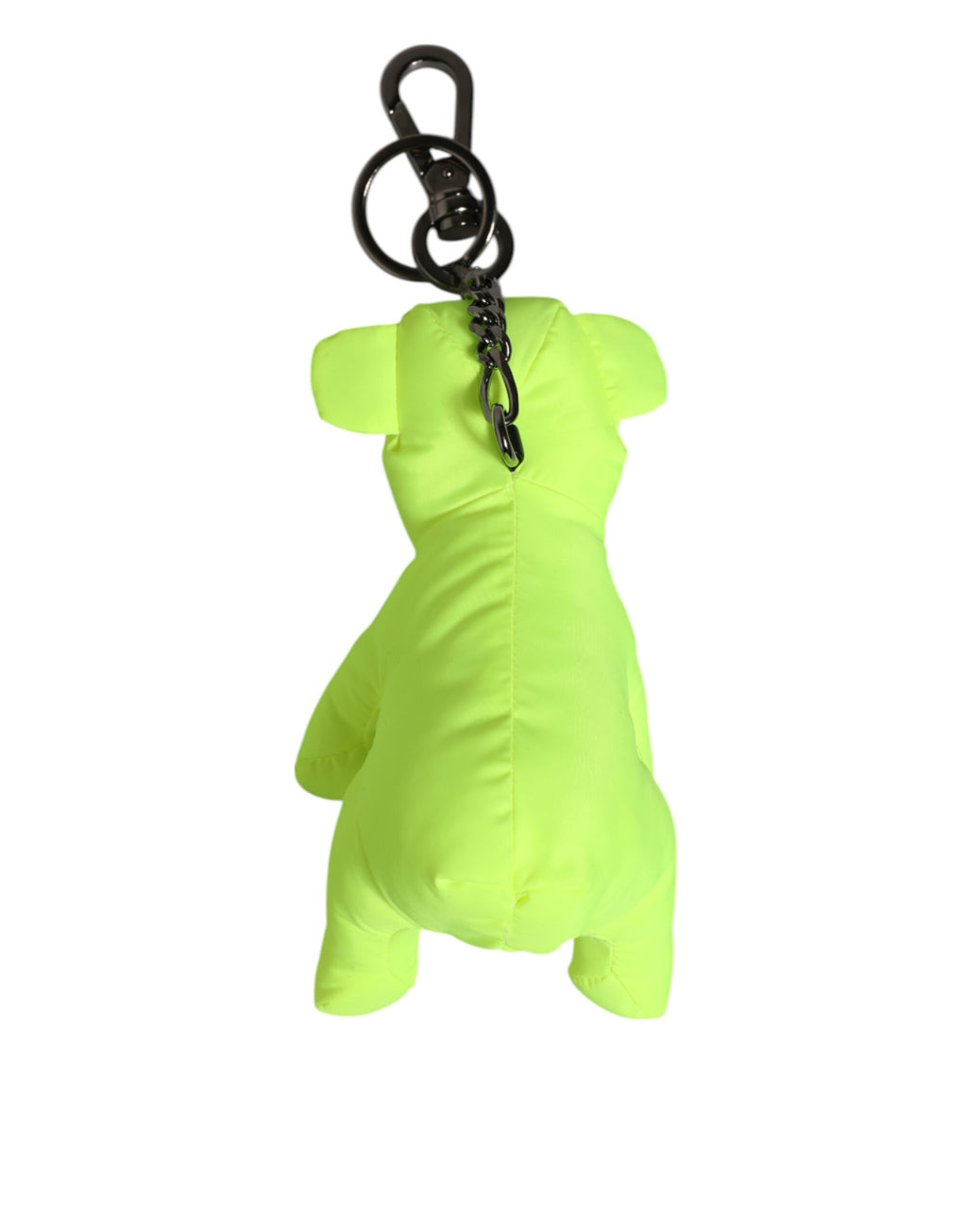 Dolce & Gabbana Neon Green Bear Embroidered Logo Men Keychain Clasp  Keyring