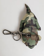 Dolce & Gabbana Camouflage Multicolor Animal Silhouette Keychain Keyring