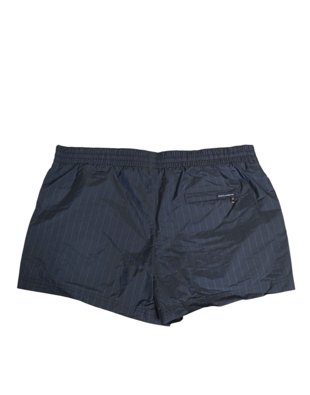 Dolce & Gabbana Navy Blue Polyester Nylon Pinstripe Men's Swimwear