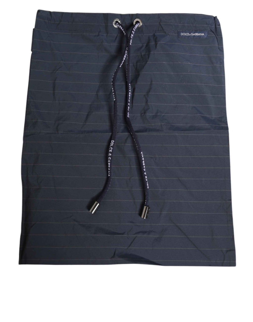 Dolce & Gabbana Navy Blue Polyester Nylon Pinstripe Men's Swimwear