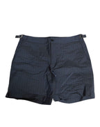 Dolce & Gabbana Navy Blue Polyester Pinstripe Men Shorts Swimwear