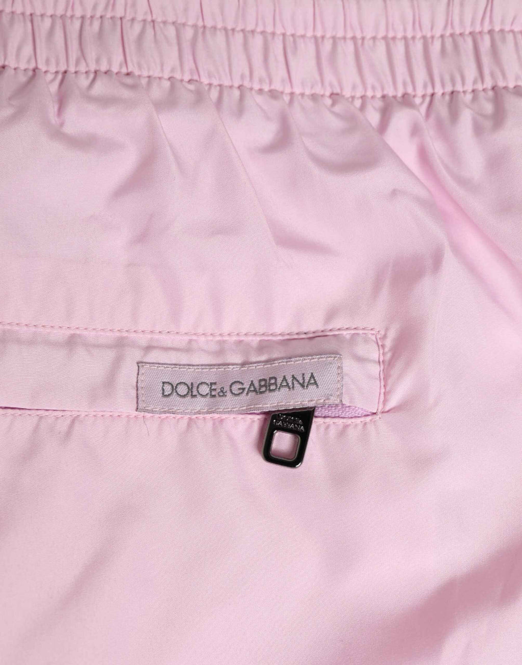 Dolce & Gabbana Pink Nylon Logo Side Stripe Beachwear Men Swimwear