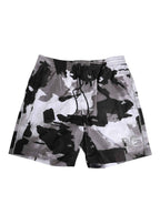 Dolce & Gabbana Black White Camouflage DG Logo Men Swimwear