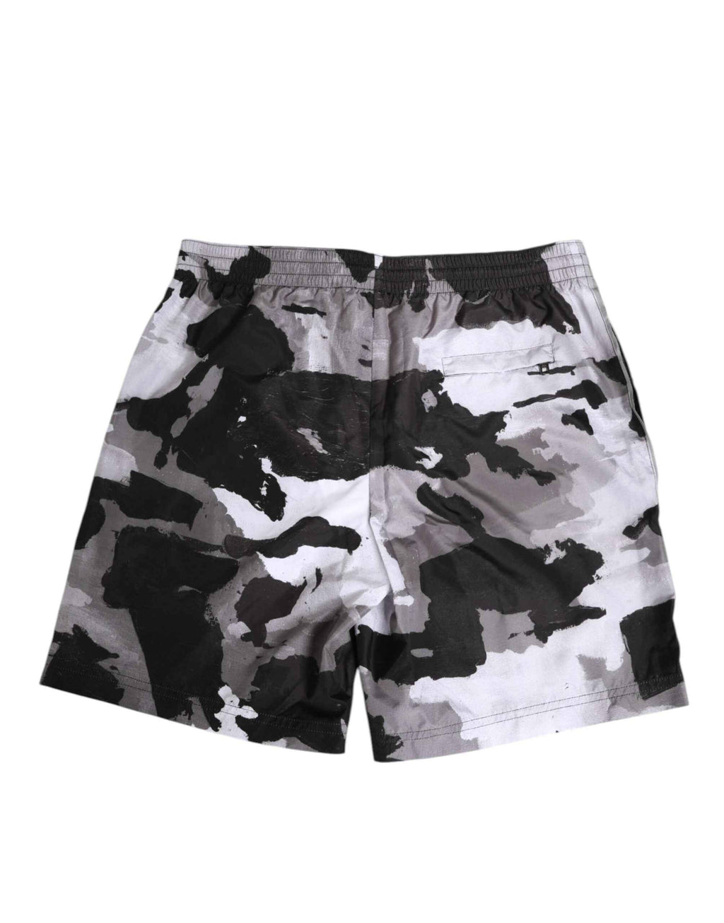 Dolce & Gabbana Black White Camouflage DG Logo Men Swimwear