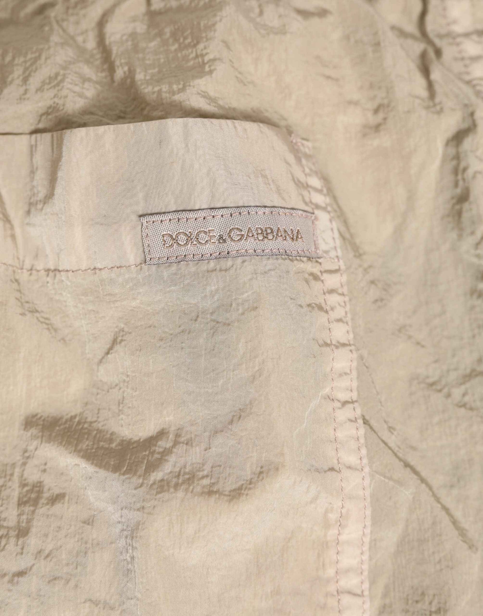 Dolce & Gabbana Beige Nylon Beachwear Men Boxer Short Swimwear