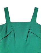 Dolce & Gabbana Dark Green Sleeveless Rayon Bodycon Dress