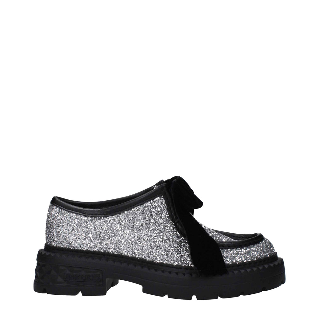 Jimmy Choo Gray Plastic Slip-On Loafers