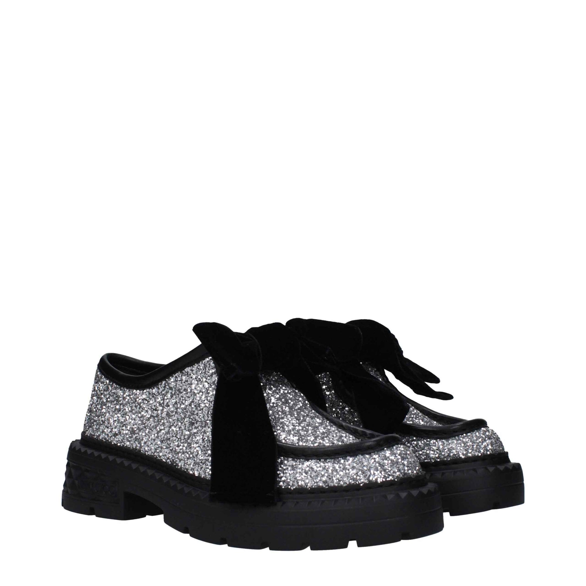 Jimmy Choo Gray Plastic Slip-On Loafers