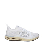 Valentino Garavani White Fabric Athletic Sneakers