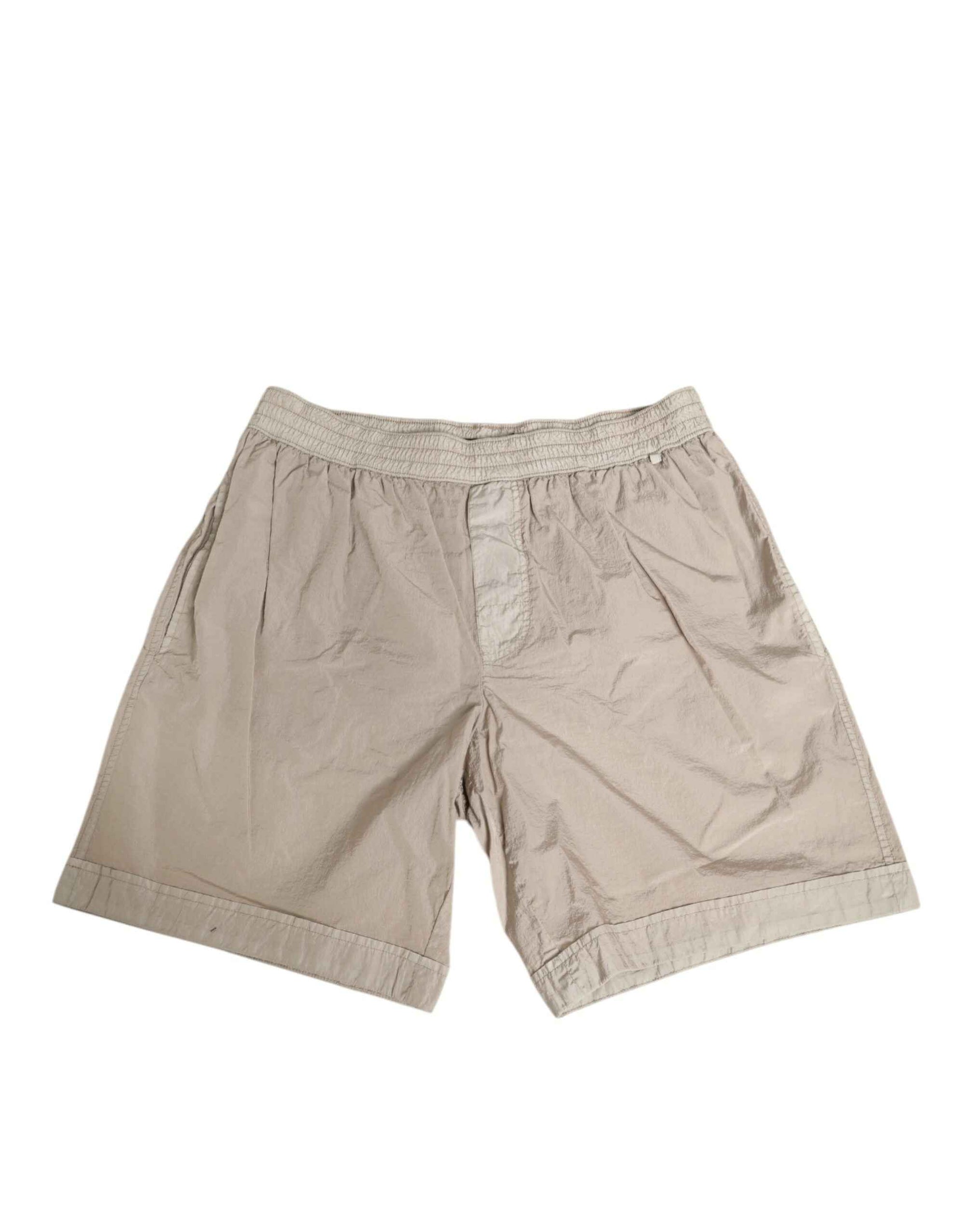 Dolce & Gabbana Beige Nylon Beachwear Men Boxer Short Swimwear