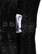 Dolce & Gabbana Black Silk Satin Elastic Men Boxer Short Swimwear