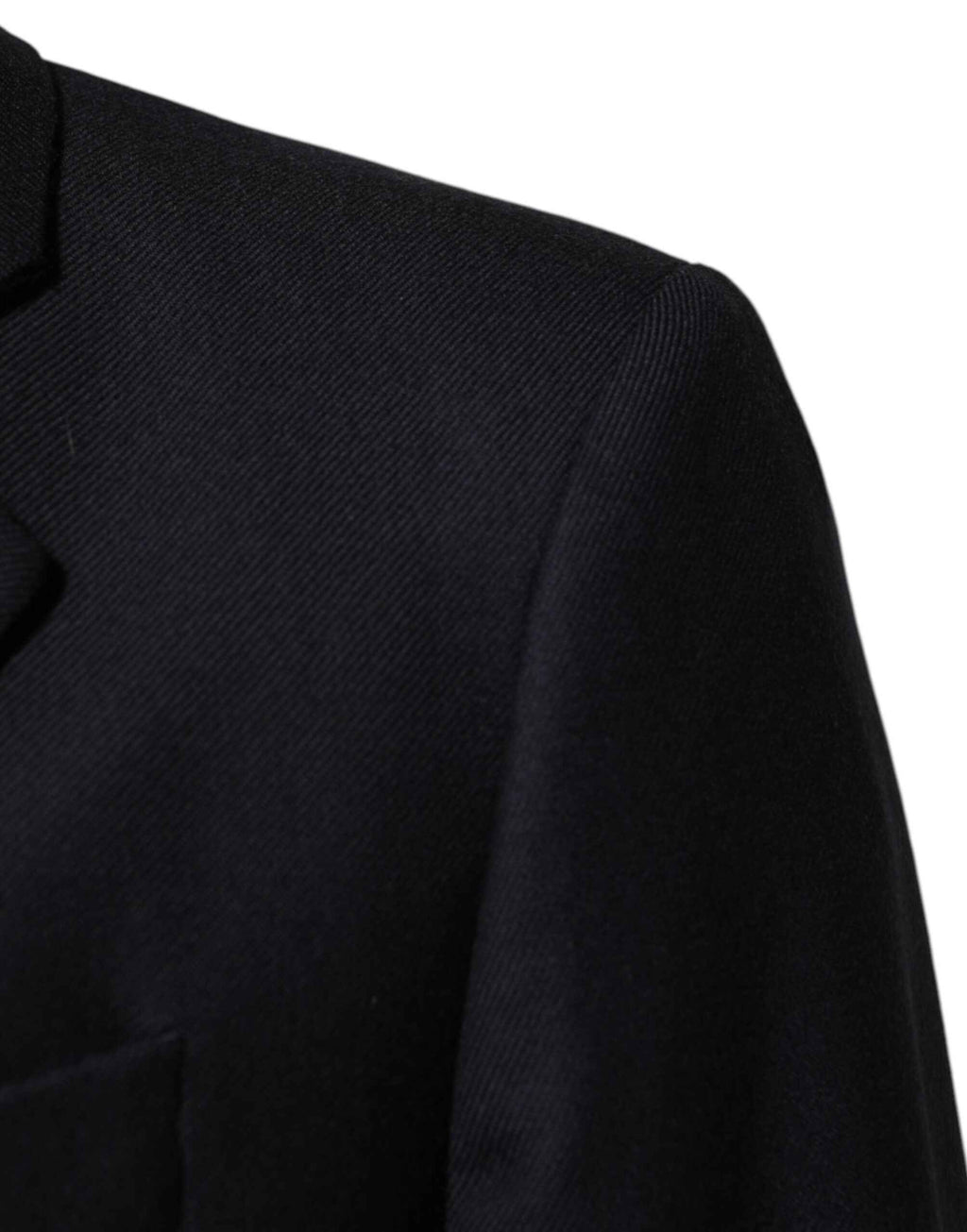 Dolce & Gabbana Dark Blue Wool Men Jacket Coat Blazer Suit