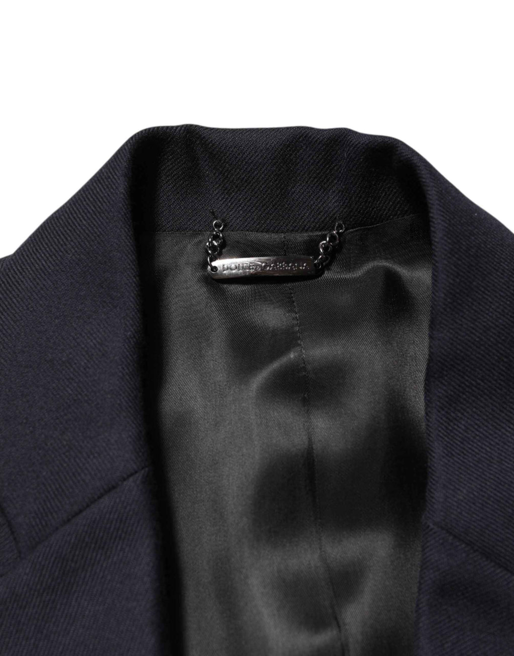 Dolce & Gabbana Dark Blue Wool Men Jacket Coat Blazer Suit