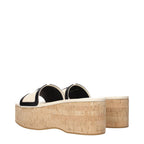 Valentino Garavani Beige Leather Wedges Sandals