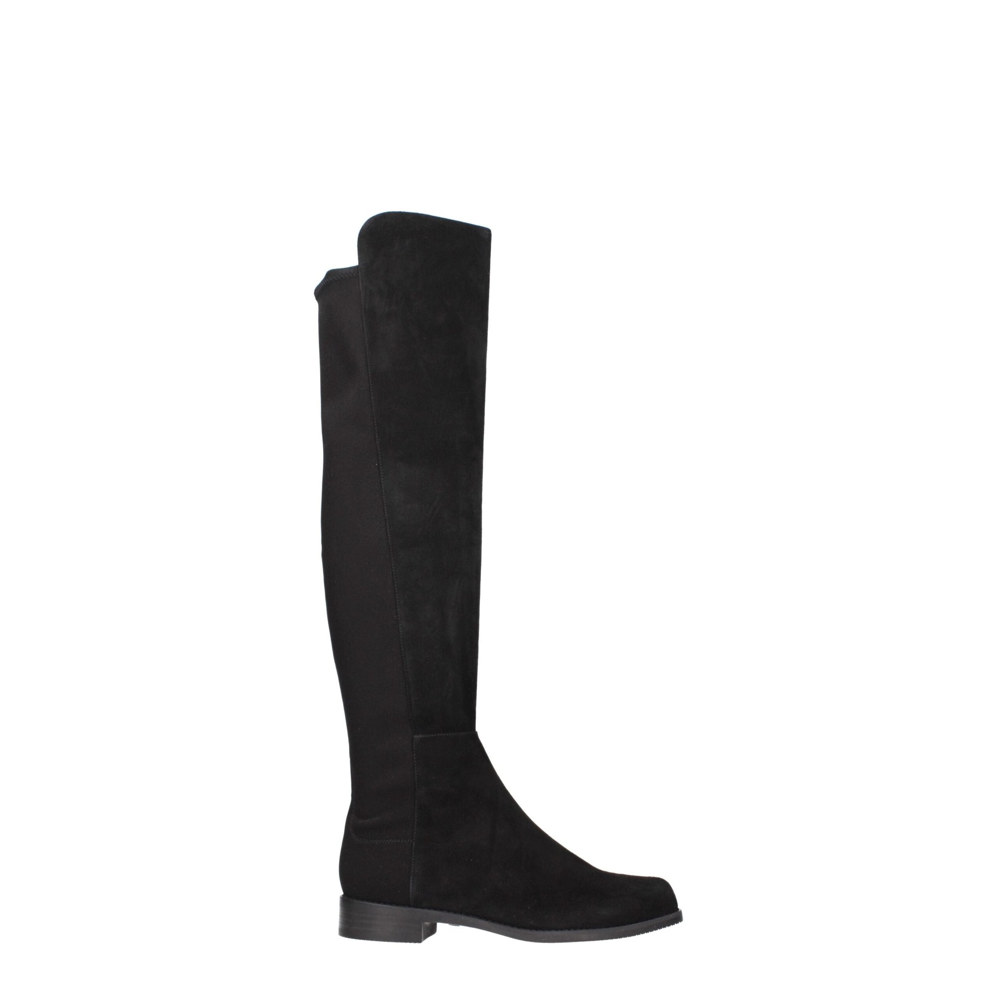 Stuart Weitzman Black Leather Over The Knee