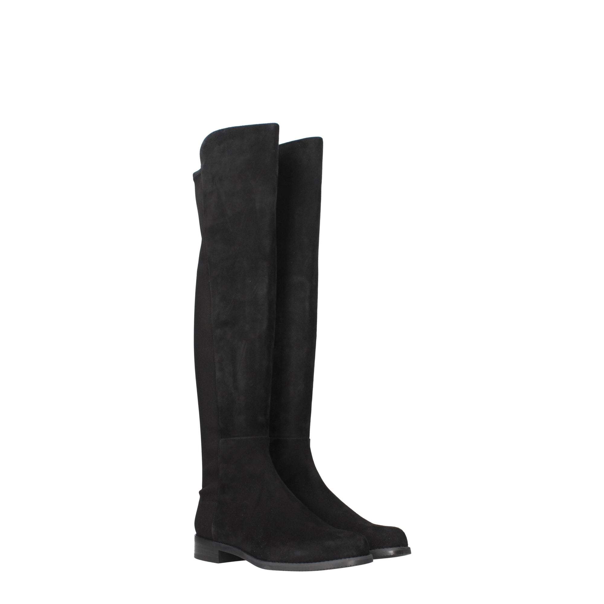 Stuart Weitzman Black Leather Over The Knee
