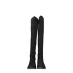 Stuart Weitzman Black Leather Over The Knee