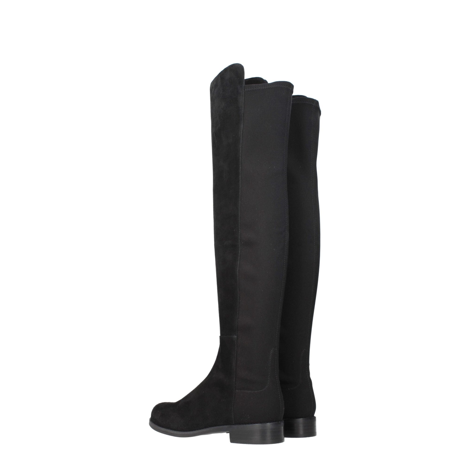 Stuart Weitzman Black Leather Over The Knee
