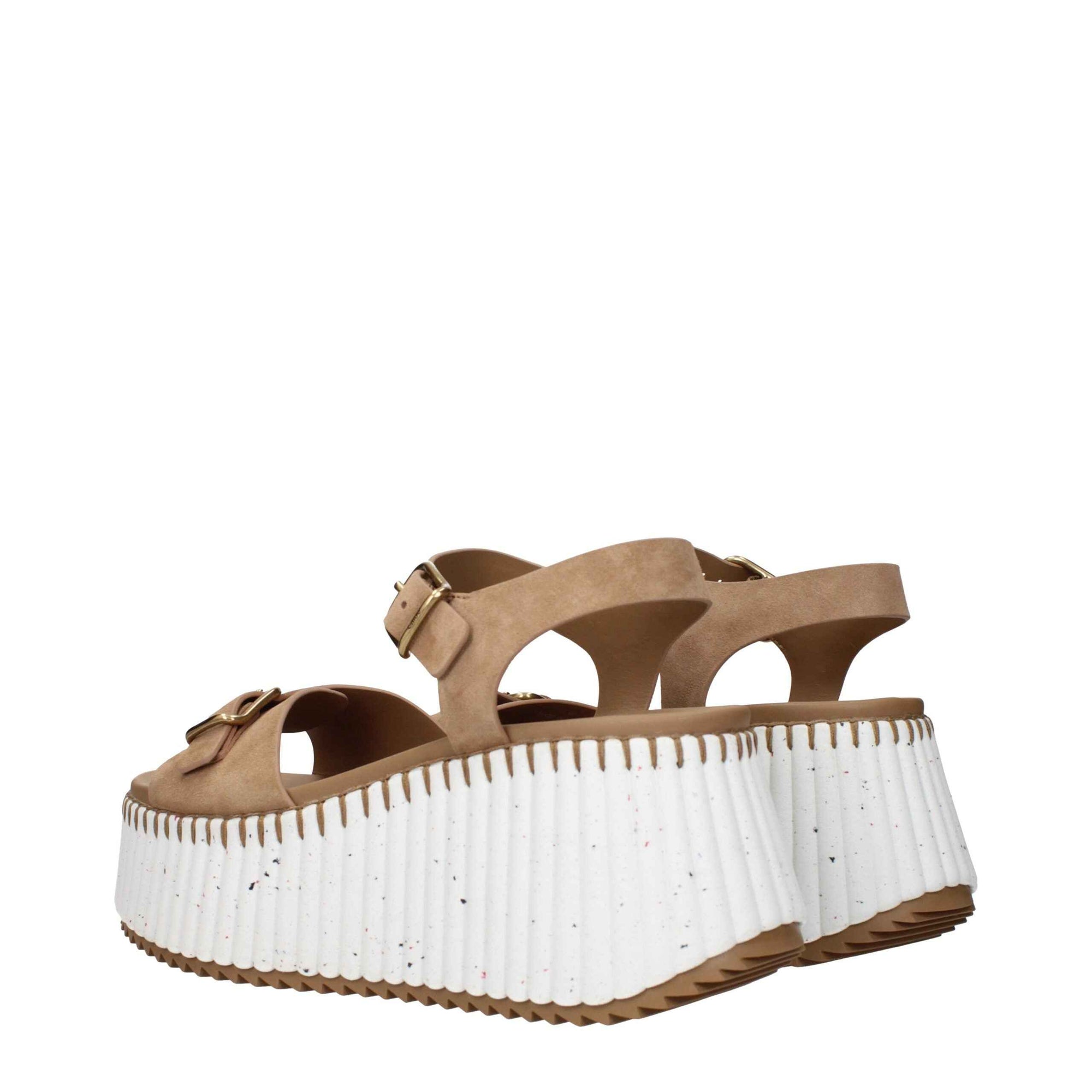 Chloé Brown Leather Platforms