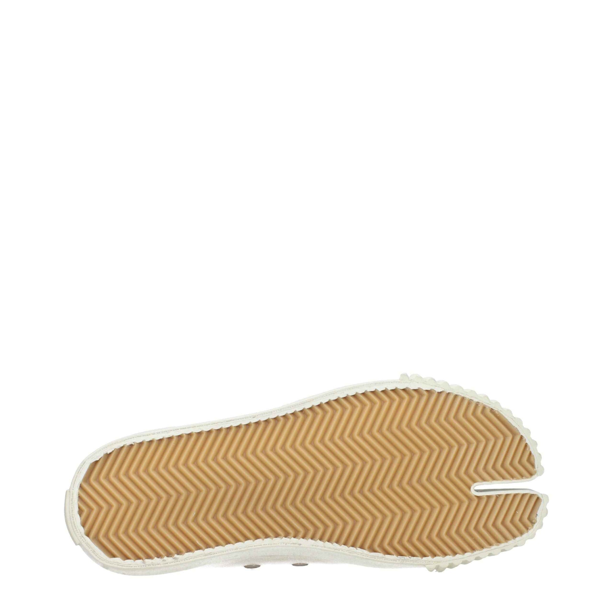 Maison Margiela White Fabric Low Tops