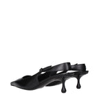 Jimmy Choo Black Leather Flat Sandals