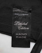 Dolce & Gabbana Black Cotton Sleeveless Tank Top DG Logo Men T-shirt