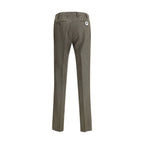 Germano Brown Fleece Wool Casual Pants