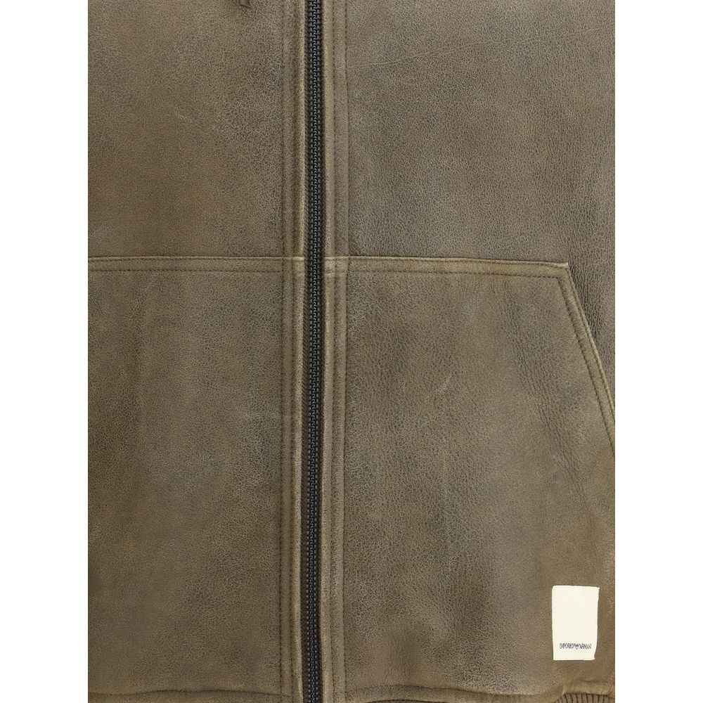 Emporio Armani Leather bomber Jacket