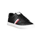 Tommy Hilfiger Black Leather Men Sneaker