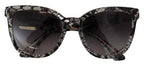 Dolce & Gabbana DG4190 Black Lace Acetate Crystal Round Sunglasses