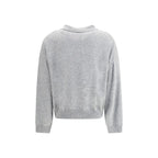 Allude Gray Fleece Wool Sweatshirt