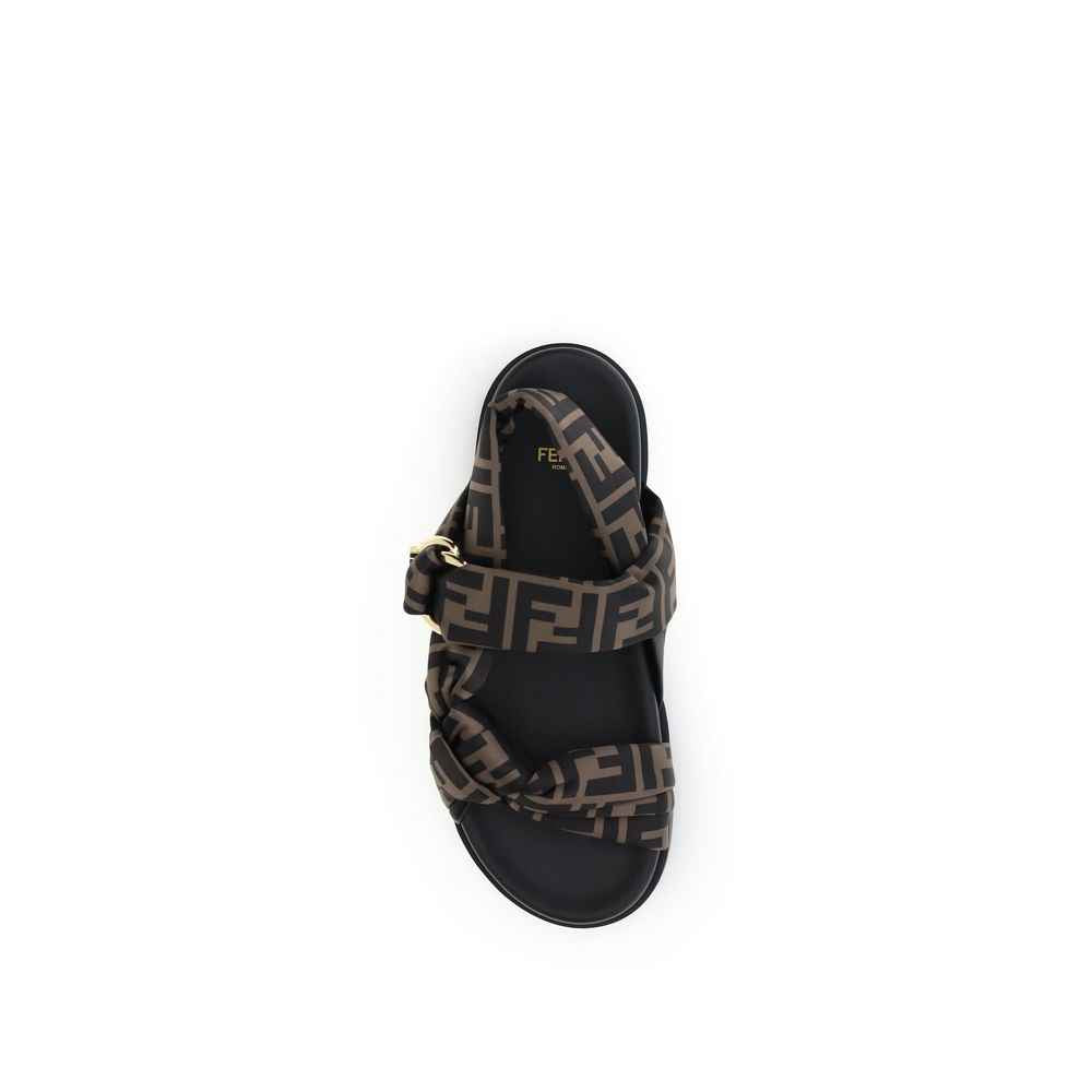 Fendi FF satin Sandals