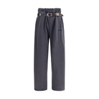 Magliano Gray Cotton Casual Pants