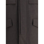 MooRER Brown Fleece Wool Coat