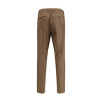 Cruna Brown Fleece Wool Casual Pants