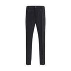 Cruna Black Fleece Wool Dress Pants