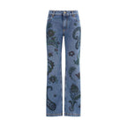 Etro Blue Cotton Flared Jeans