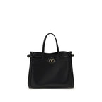 Valentino Garavani Black Calf Leather Bos Taurus Handbag