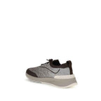 Brunello Cucinelli Gray Cotton Athletic Sneakers