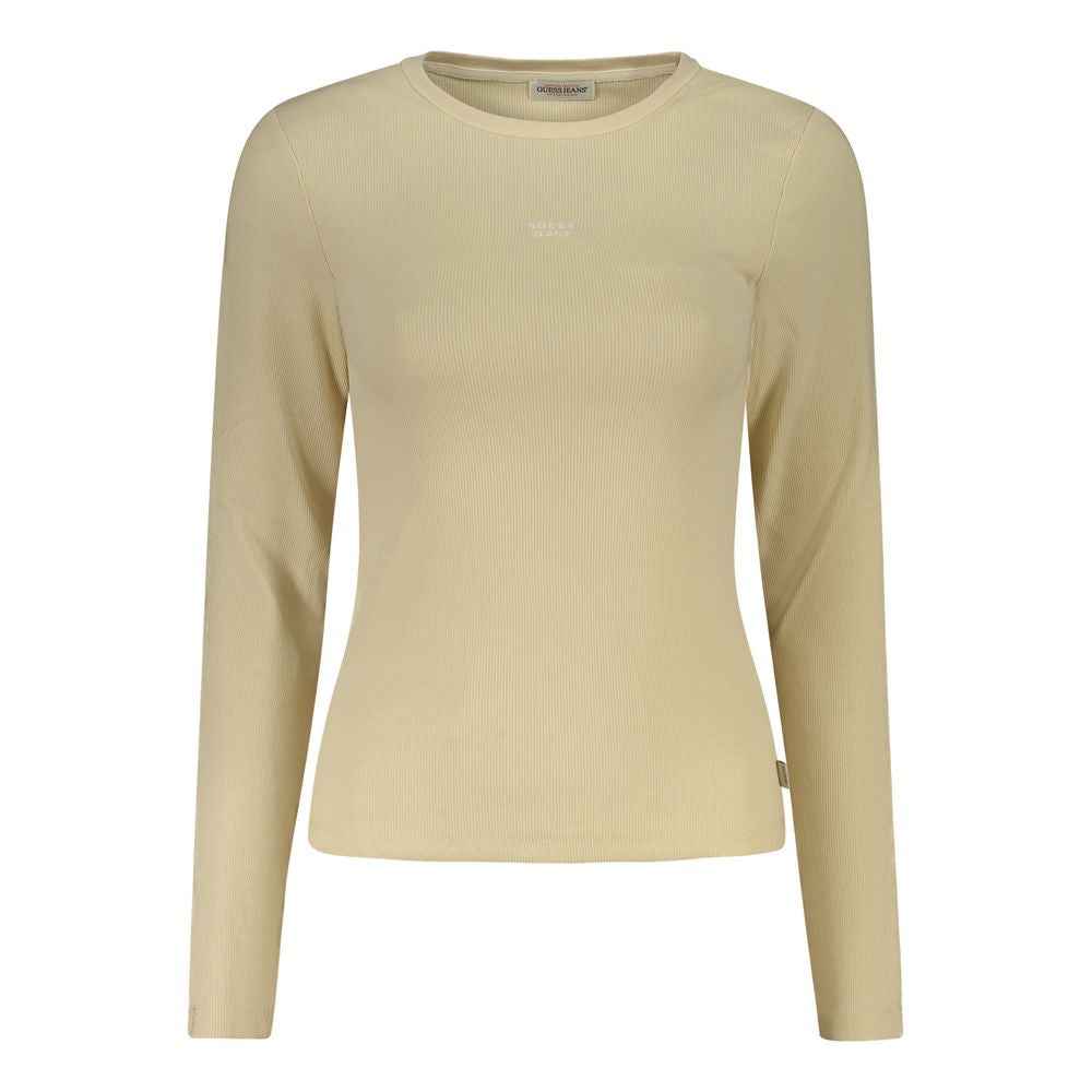 Guess Jeans Beige Cotton Tops & T-Shirt