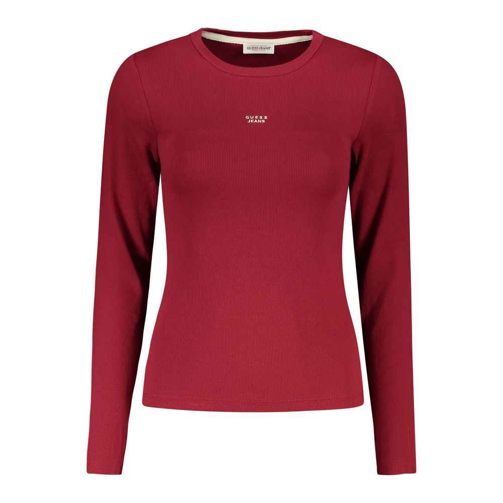 Guess Jeans Red Cotton Tops & T-Shirt