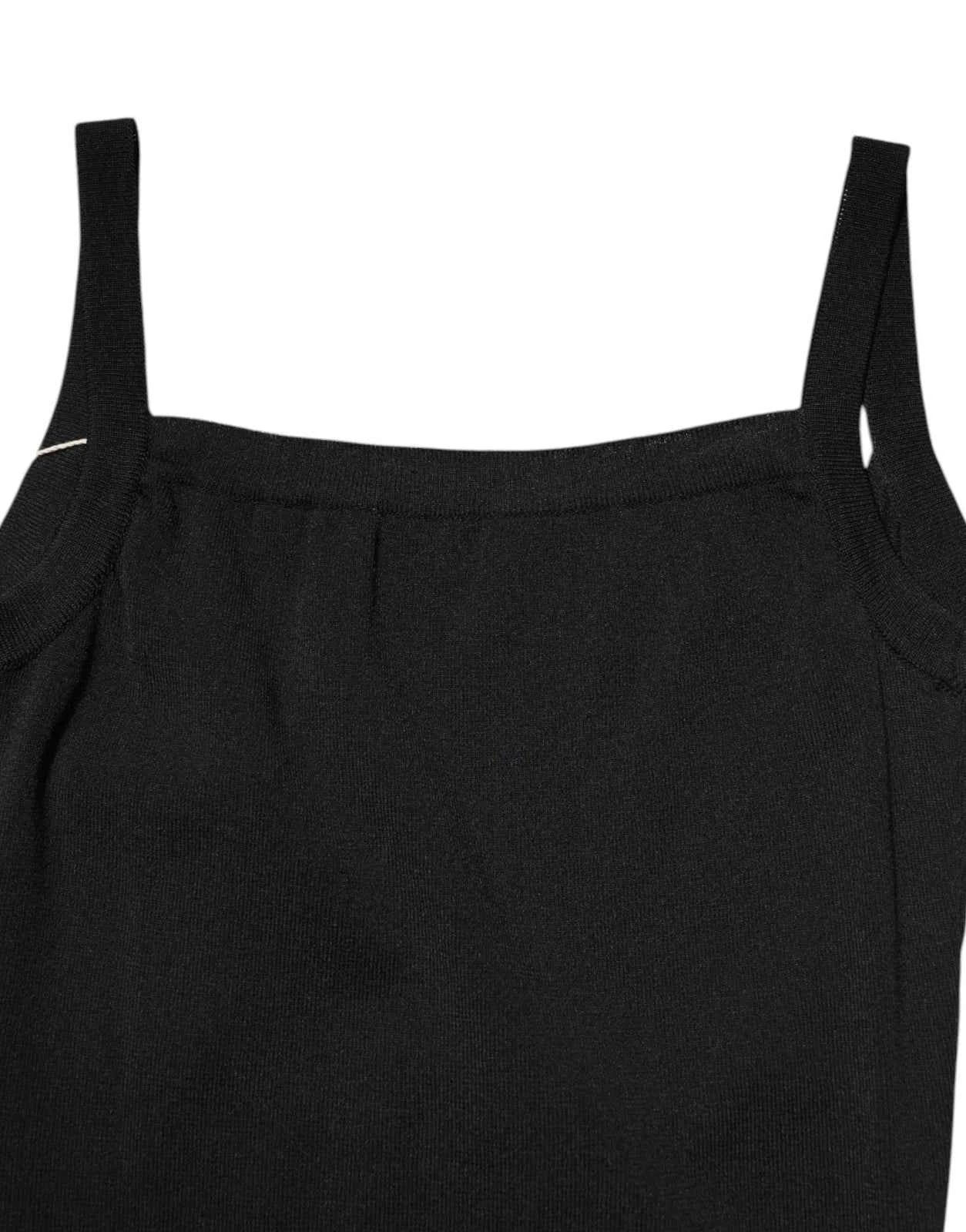 Laneus Black Square Neck Bodycon Ruched Mini Dress