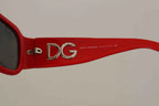 Dolce & Gabbana DG4027 Red Crystal Black Lens Shades Sunglasses