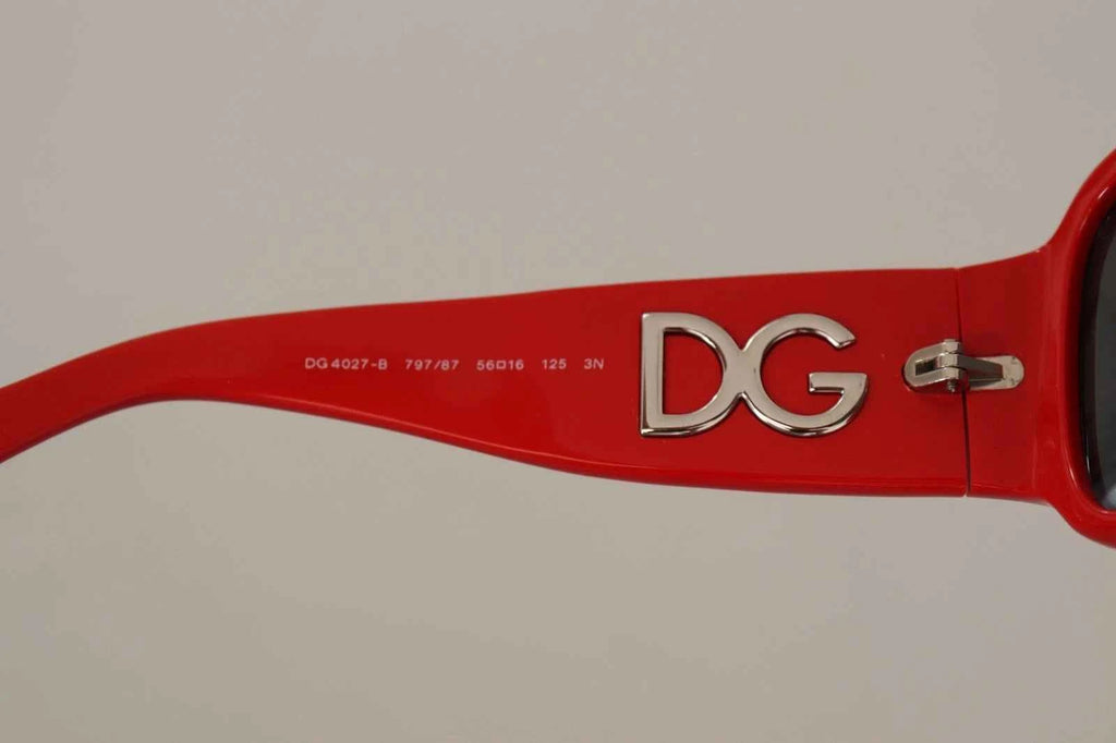 Dolce & Gabbana DG4027 Red Crystal Black Lens Shades Sunglasses