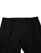 Dolce & Gabbana Black Wool Formal Dress Men Trousers Pants