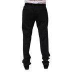 Dolce & Gabbana Black Wool Formal Dress Men Trousers Pants